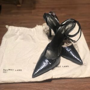 Authentic Helmut Lang snake skin stiletto